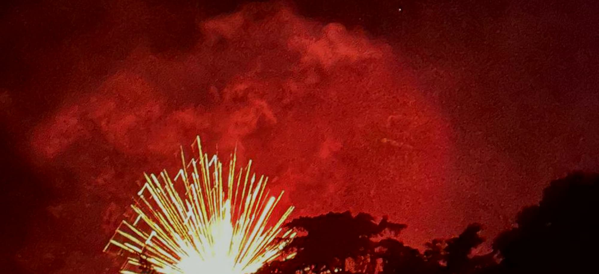 Fireworks over Lake Atitlán on New Year's Eve